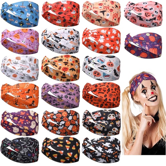 3 Halloween fabric headbands NWOT - Picture 2 of 10